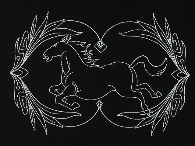 BFC1125 Blackwork Horses - 06