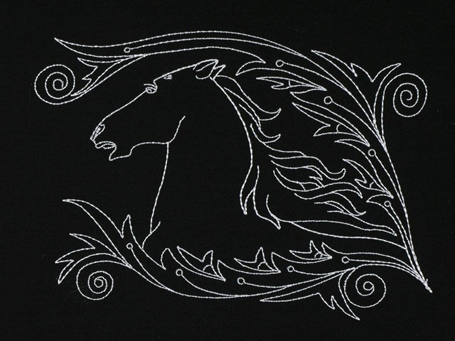 BFC1125 Blackwork Horses - 08