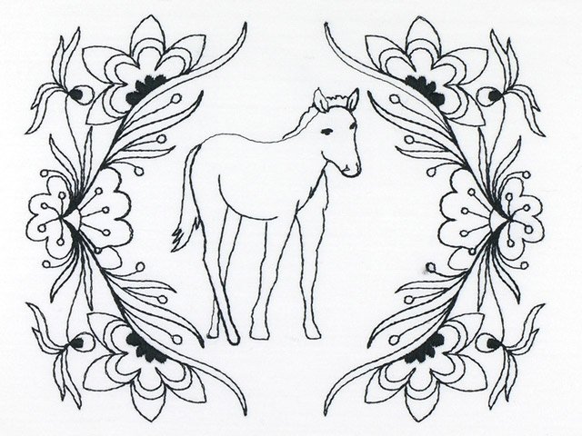 BFC1125 Blackwork Horses - 09
