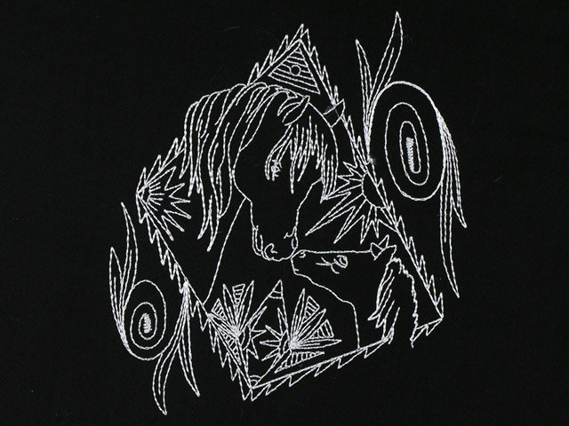 BFC1125 Blackwork Horses - 10