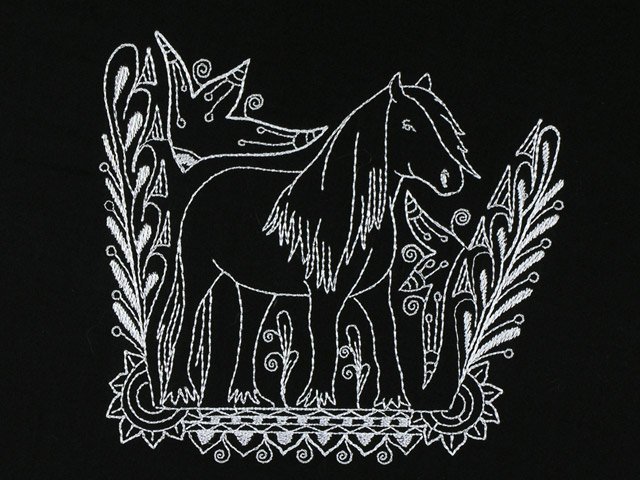 BFC1125 Blackwork Horses - 12