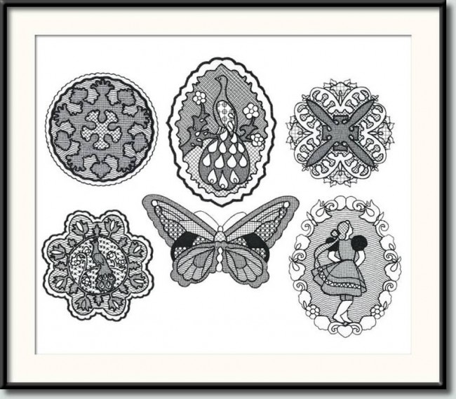 BFC1134 Lace Blackwork Designs