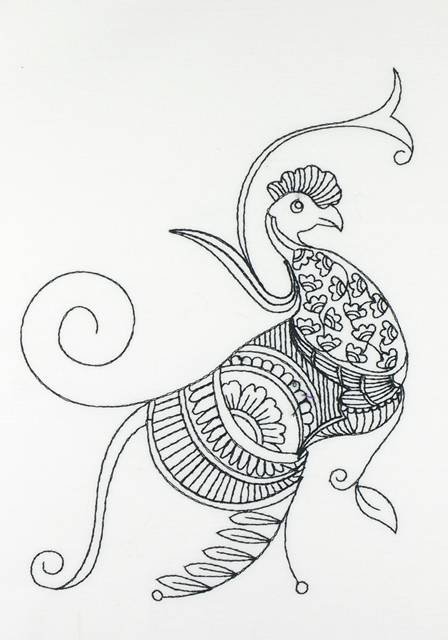 BFC1140 D.E.S-Blackwork Guinea Hens