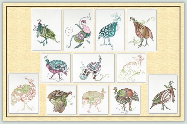 BFC1141 D.E.S-Filled Guinea Hens
