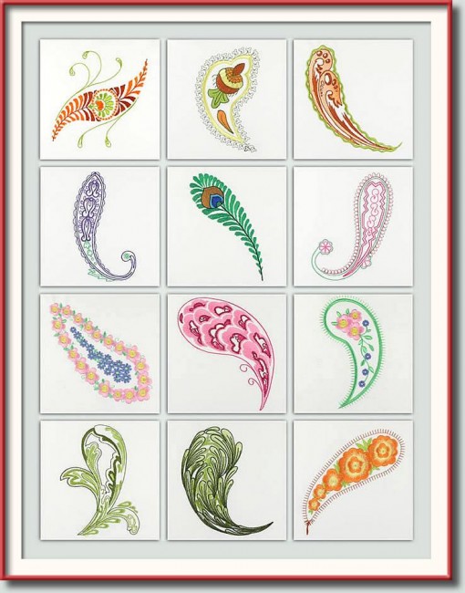 BFC1145 Paisley Feathers