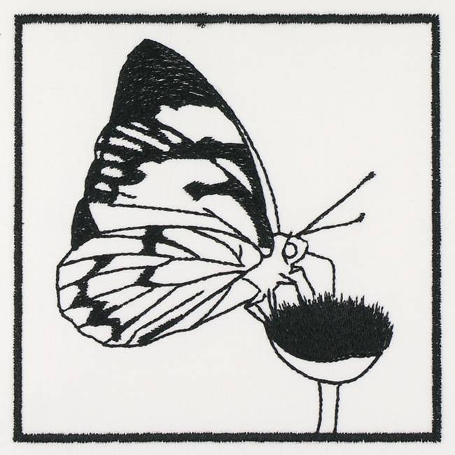 BFC1155 QIH Blackwork Birds and Butterflies Quilt Blocks