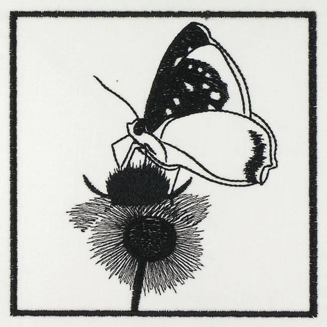 BFC1155 QIH Blackwork Birds and Butterflies Quilt Blocks