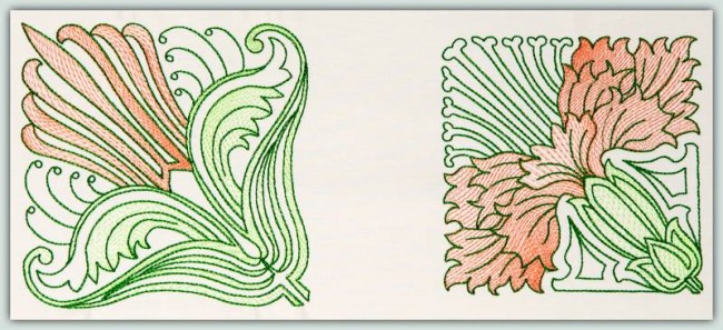 BFC1170 Art Nouveau Quilt Set