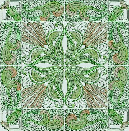 BFC1170 Art Nouveau Quilt Set