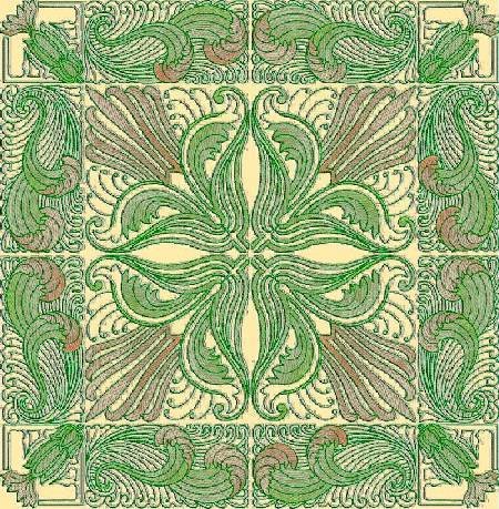 BFC1170 Art Nouveau Quilt Set