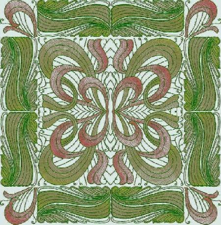 BFC1170 Art Nouveau Quilt Set