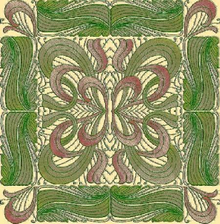 BFC1170 Art Nouveau Quilt Set