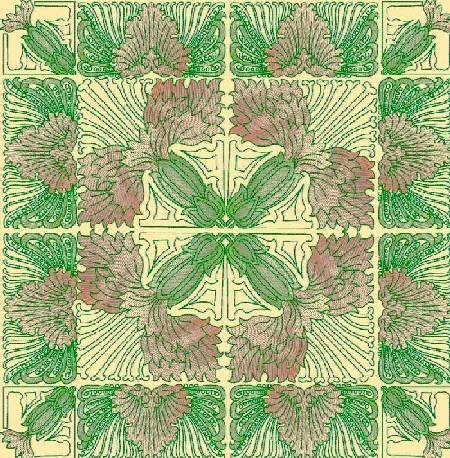 BFC1170 Art Nouveau Quilt Set