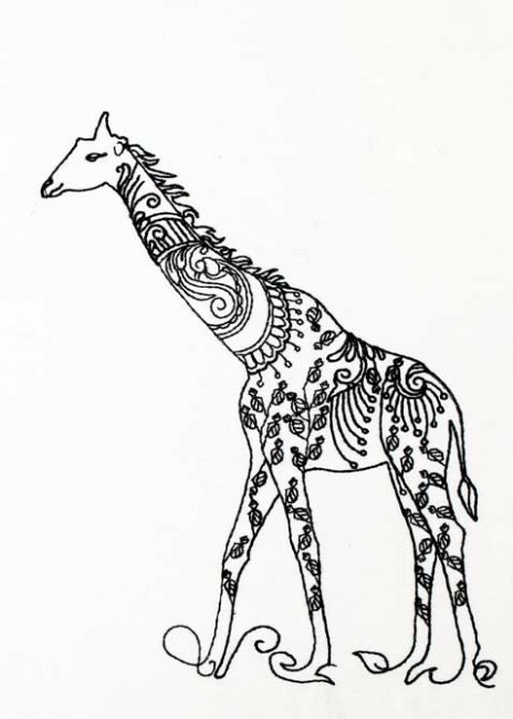 BFC1185 Decorative Element Series-Blkwork Giraffes