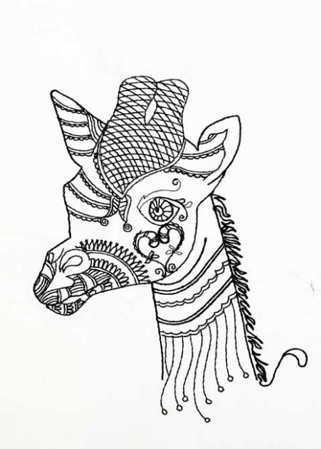 BFC1185 Decorative Element Series-Blkwork Giraffes