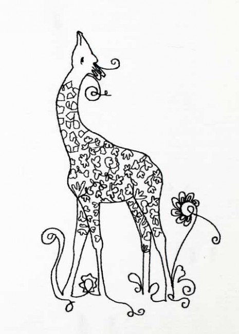 BFC1185 Decorative Element Series-Blkwork Giraffes