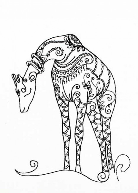 BFC1185 Decorative Element Series-Blkwork Giraffes