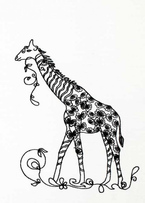 BFC1185 Decorative Element Series-Blkwork Giraffes