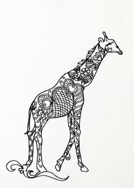 BFC1185 Decorative Element Series-Blkwork Giraffes