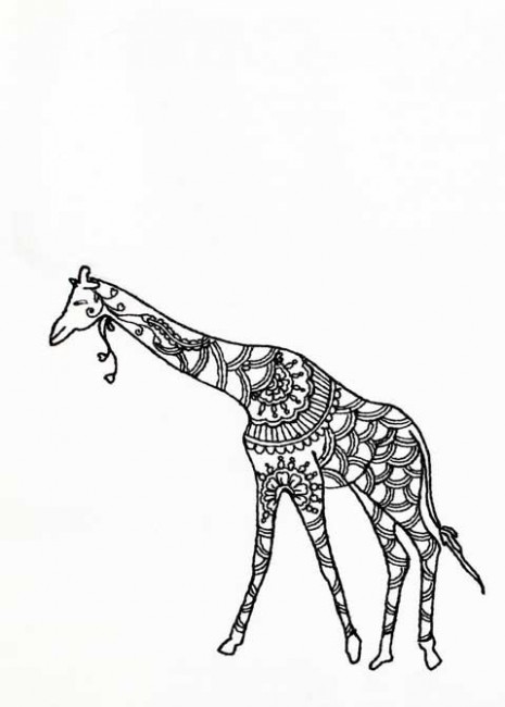 BFC1185 Decorative Element Series-Blkwork Giraffes