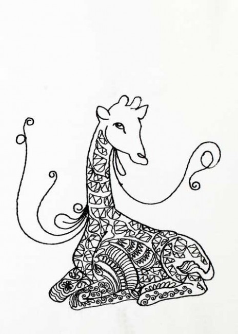 BFC1185 Decorative Element Series-Blkwork Giraffes