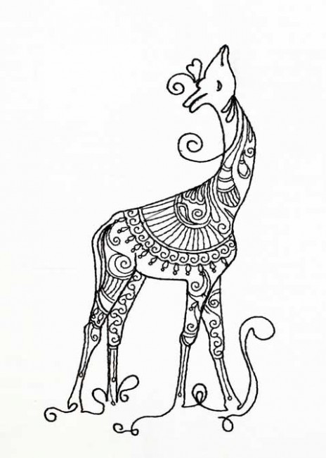 BFC1185 Decorative Element Series-Blkwork Giraffes