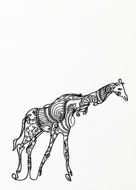 BFC1185 Decorative Element Series-Blkwork Giraffes