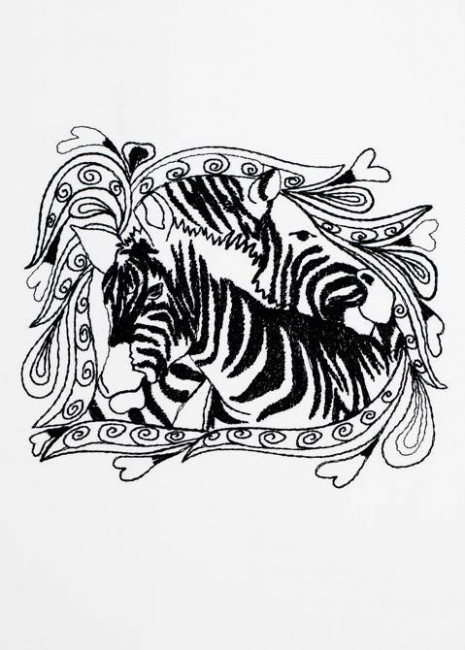 BFC1192 Decorative Elements Series Blackwork Zebras