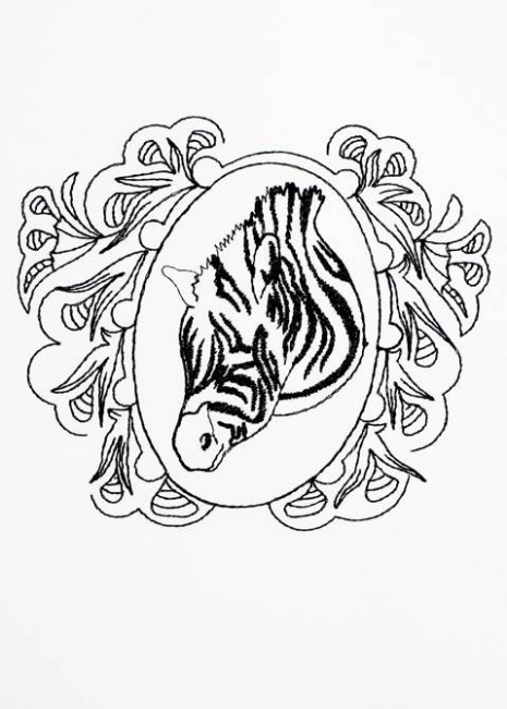 BFC1192 Decorative Elements Series Blackwork Zebras