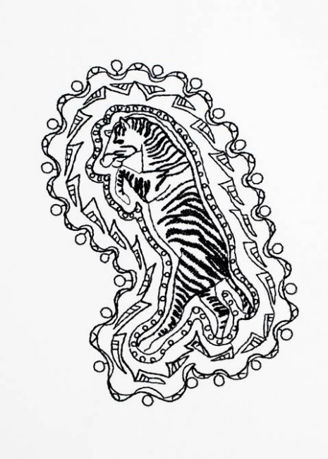BFC1192 Decorative Elements Series Blackwork Zebras