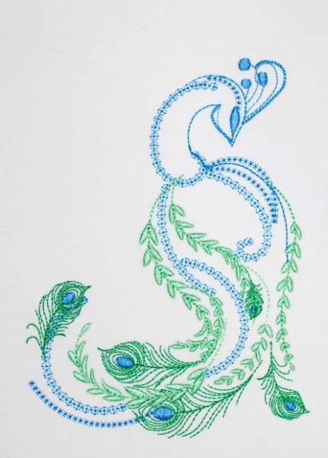 BFC1197 Fanciful Peacocks