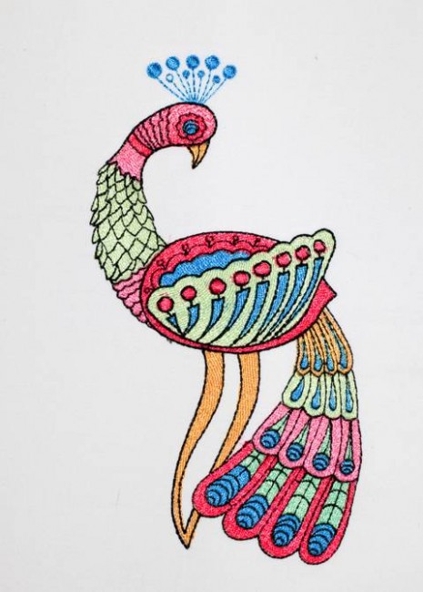 BFC1197 Fanciful Peacocks