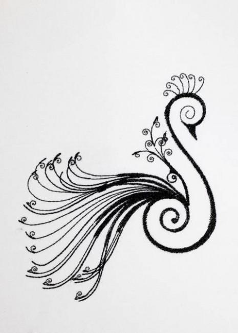BFC1197 Fanciful Peacocks