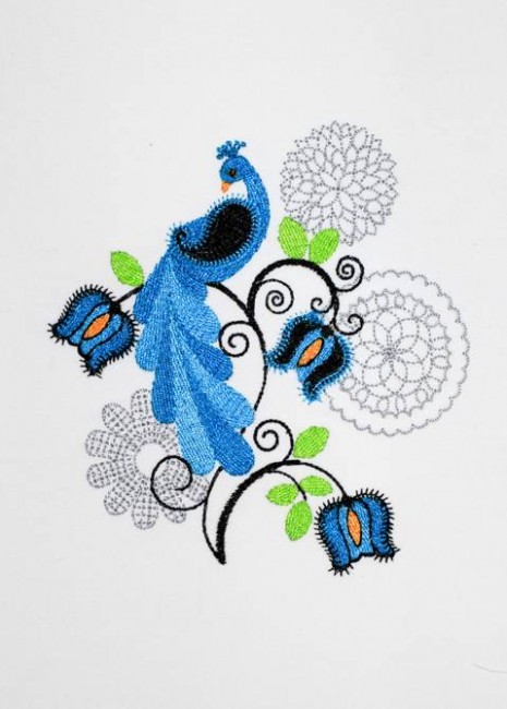 BFC1197 Fanciful Peacocks
