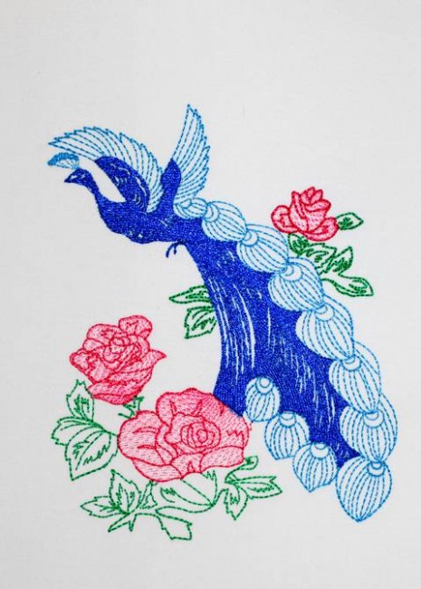 BFC1197 Fanciful Peacocks
