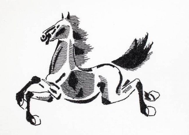 BFC1201 Blackwork Horses