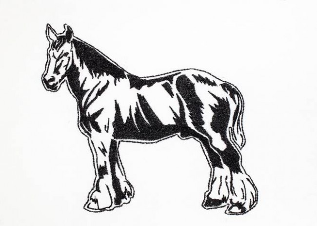 BFC1201 Blackwork Horses