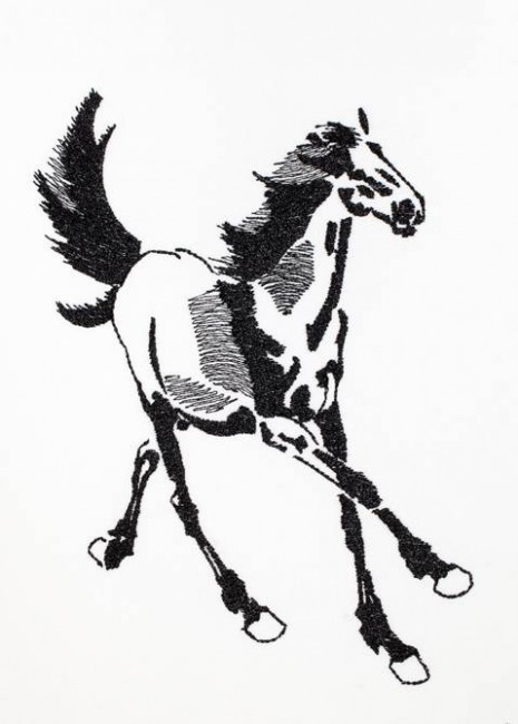 BFC1201 Blackwork Horses