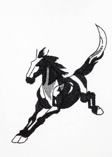 BFC1201 Blackwork Horses