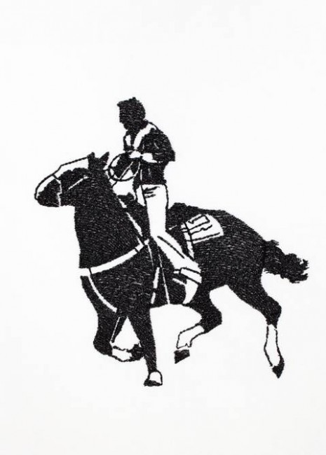 BFC1201 Blackwork Horses