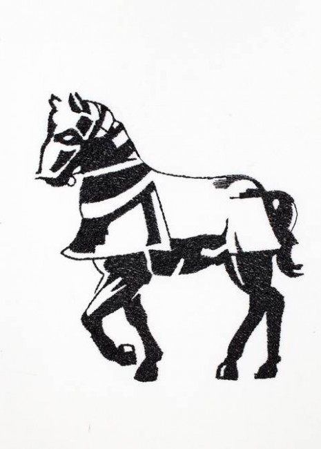 BFC1201 Blackwork Horses