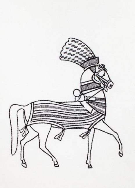 BFC1201 Blackwork Horses