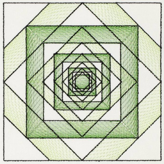 BFC1206 Sheer Geometric Quilt Blocks