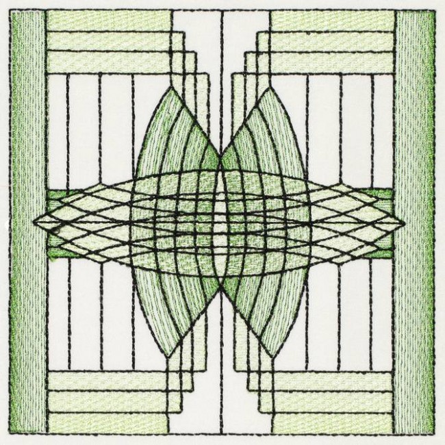 BFC1206 Sheer Geometric Quilt Blocks