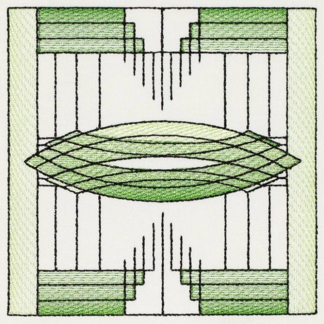 BFC1206 Sheer Geometric Quilt Blocks