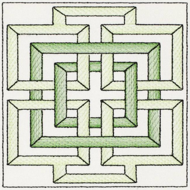 BFC1206 Sheer Geometric Quilt Blocks