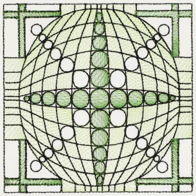 BFC1206 Sheer Geometric Quilt Blocks