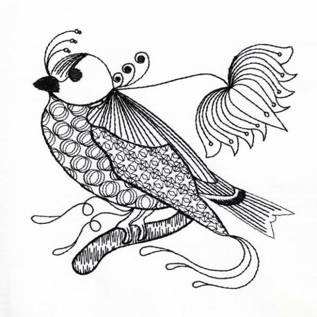 BFC1217 Blackwork Birds 07