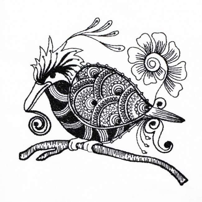 BFC1217 Decorative Elements Series Blackwork Birds