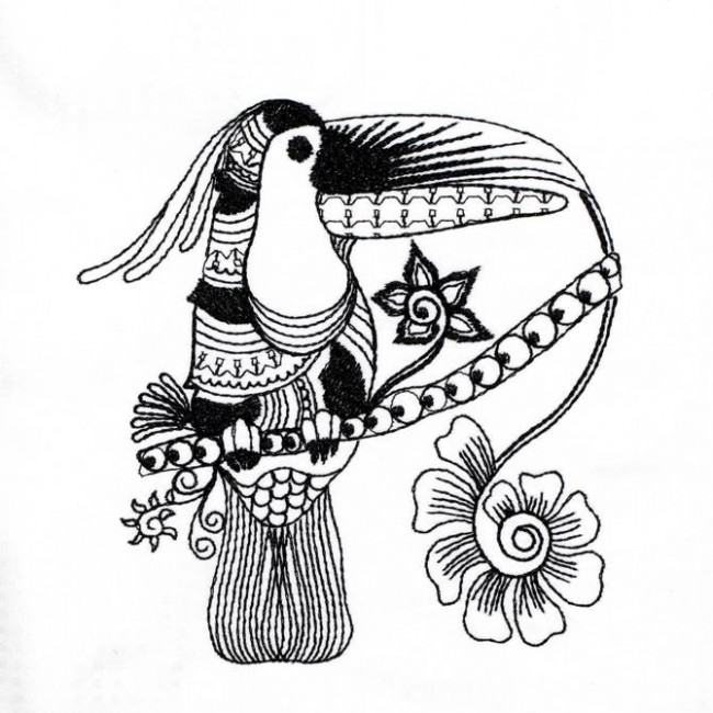 BFC1217 Blackwork Birds 11